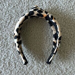 Lele Sadoughi silk leopard print headband